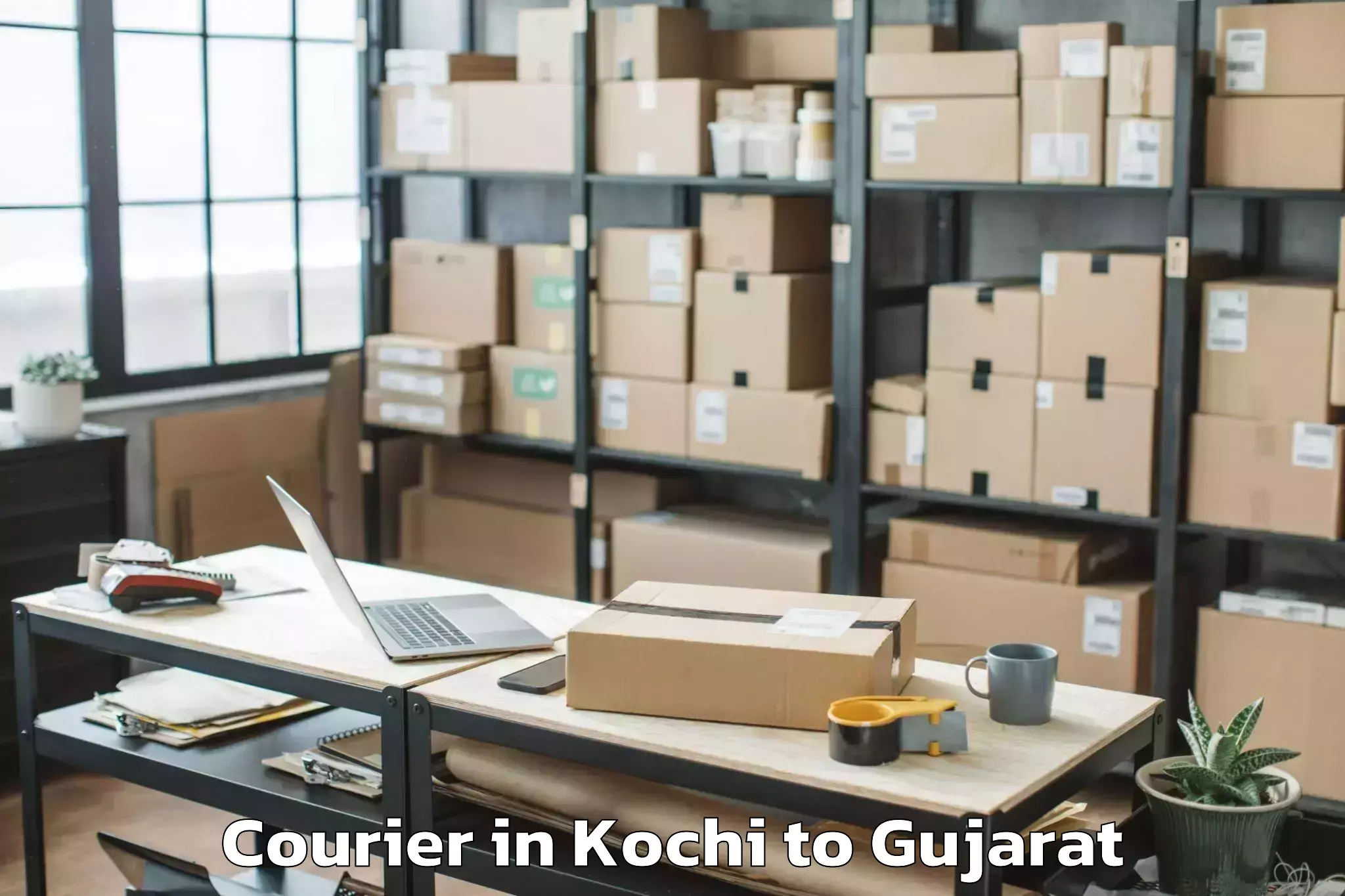 Kochi to Ganpat University Mehsana Courier